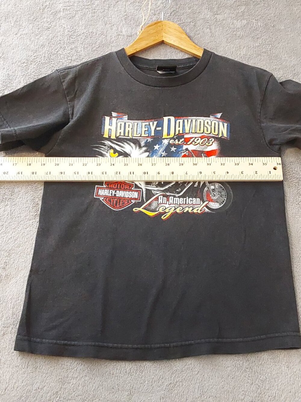 Harley-Davidson Boys Graphic T-Shirt Black Motorcycle Tee